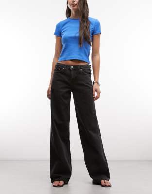 Weekday - Ample - Jean ample à taille basse - Noir