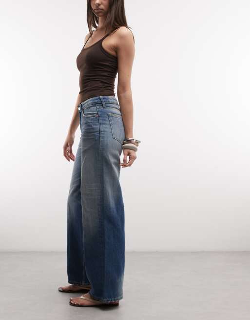 Weekday - Ample - Jean baggy à taille basse - Bleu délavé vintage contrastant, 2 de 5