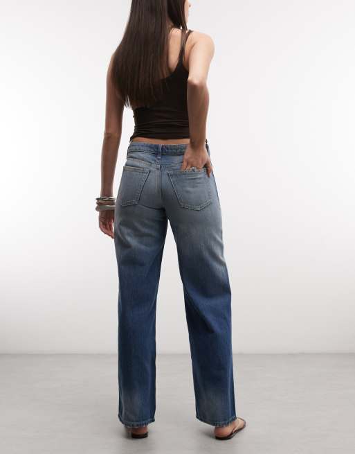 Weekday - Ample - Jean baggy à taille basse - Bleu délavé vintage contrastant, 3 de 5