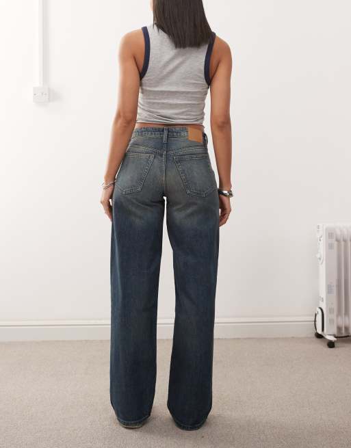 Weekday - Ample - Jean baggy à taille basse - Délavage bleu intense, 2 de 5