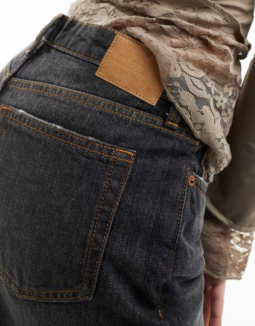 Weekday - Ample - Jean droit coupe ample à taille basse - Noir cendré, 5 de 5