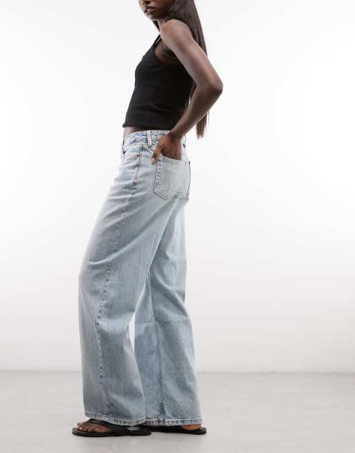 Weekday - Ample - Jeans ampi a vita bassa lavaggio blu chiaro, 2 di 5