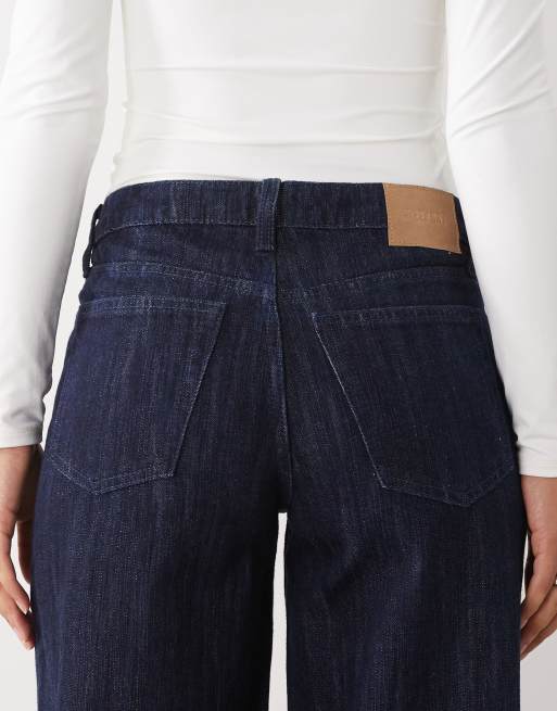 Weekday - Ample - Jeans ampi a vita bassa lavaggio fiammato blu scuro, 5 di 5