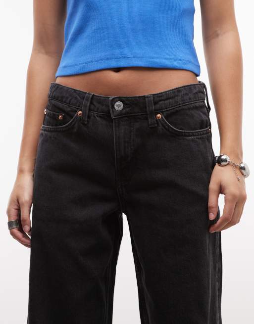Weekday - Ample - Jeans ampi a vita bassa nero inchiostro, 5 di 5