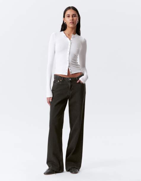 Weekday - Ample - Losse jeans met lage taille in inktzwart - view 1