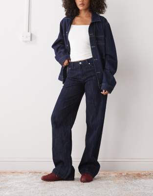 Weekday Ample Low Waist Baggy Fit Jeans In Black