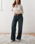 [Weekday] Weekday Ample low waist baggy fit jeans in dark blue wash W28 L30 Lake Blue