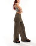 [Weekday] Weekday Amra floaty skirt pants in brown M Brown