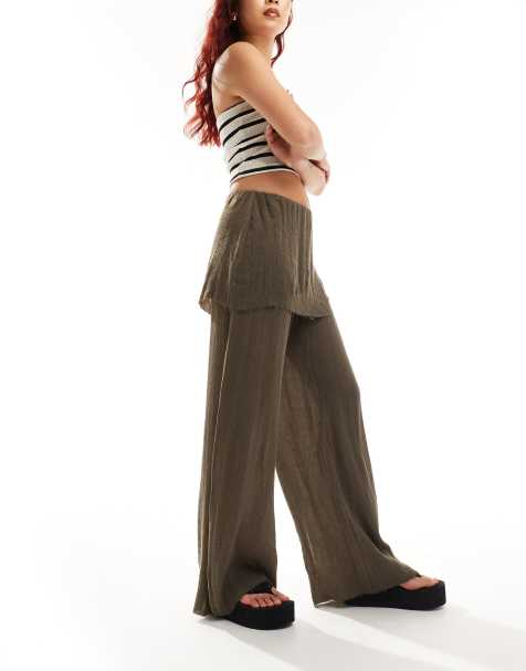 Weekday - Amra - Pantalon fluide avec jupe - Marron - view 1