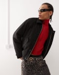 [Weekday] Weekday Andy oversized jacket in black L Black