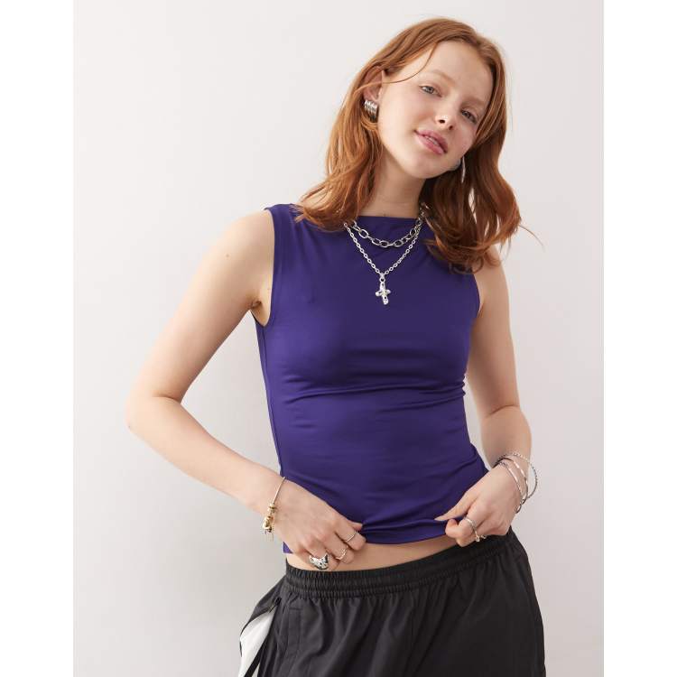 【人気商品】 ✴︎drawers Boat Neck Tanktop プラム 人気商品】 ✴︎drawers Boat Neck Tanktop プラム 【公式通販】