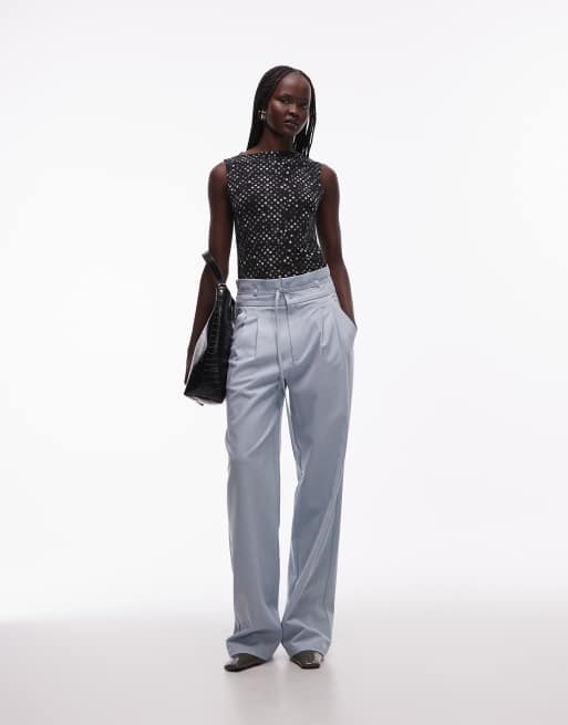Weekday Annie boatneck mesh top in black polka dot, 4 of 4