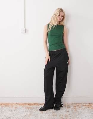 Weekday Annie Soft Boatneck Sleeveless Top In Green