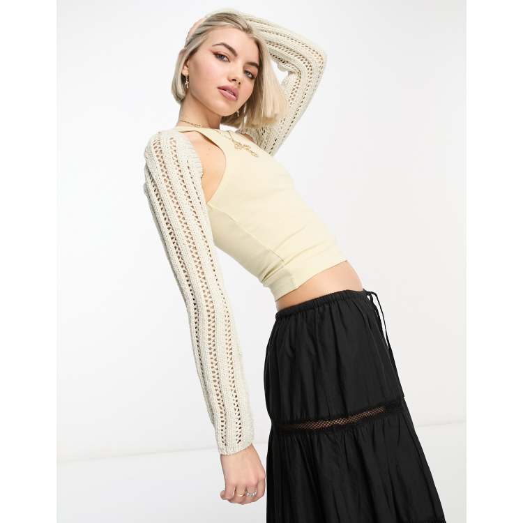 aere【アエレ】knit bolero Black Knit Bolero – Aleeza Paris