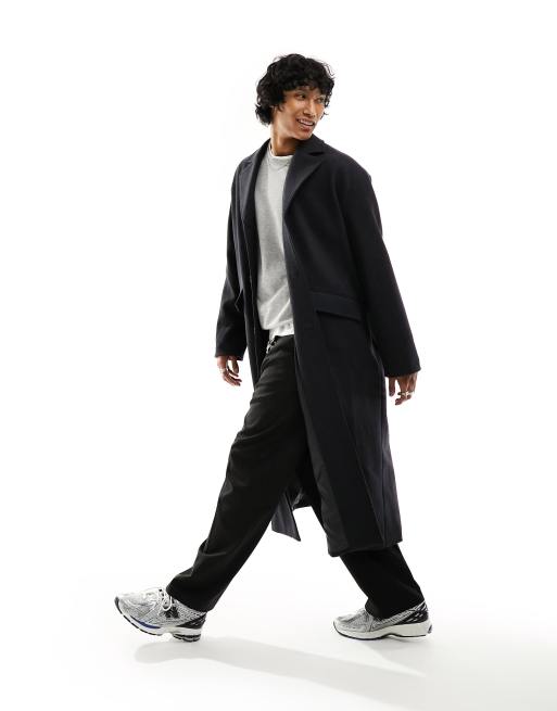 Weekday - Armond - Cappotto oversize in misto lana grigio mélange scuro , 2 di 4