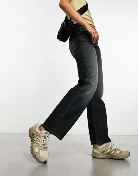 Urban Bliss Plus high rise cropped flared jeans in bleach wash