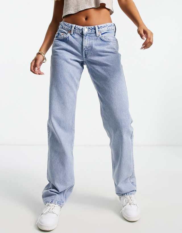 Weekday Arrow straight leg jeans in summer blue