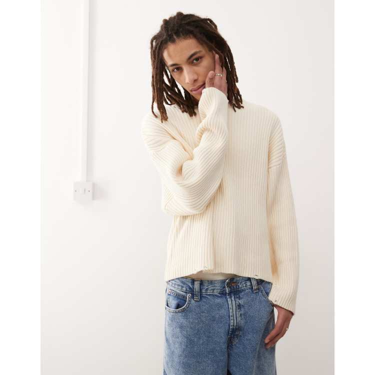 IIROT ニットDouble face pullover_White Buy Tribeca Sweatshirt - Mens sweatshirt in ivory - from