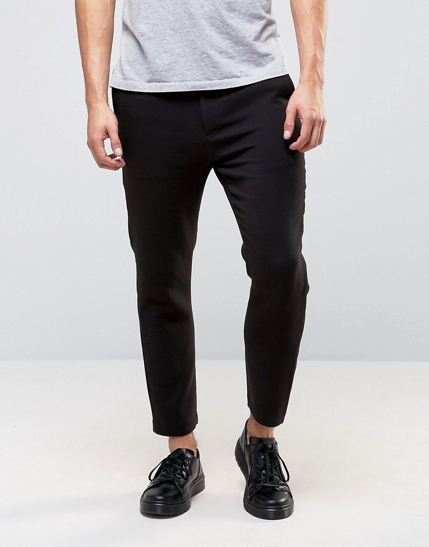 Weekday Arvid - Slim-fit op maat gemaakte broek in zwart