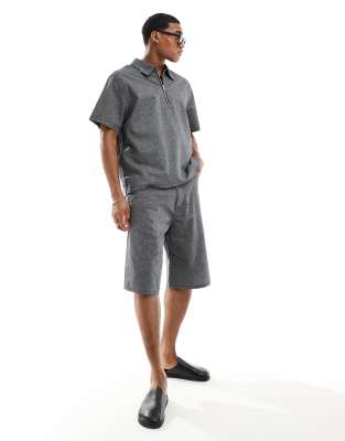 Weekday Astro Loose Fit Shorts In Black