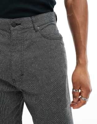 Weekday Astro Loose Fit Shorts In Gray