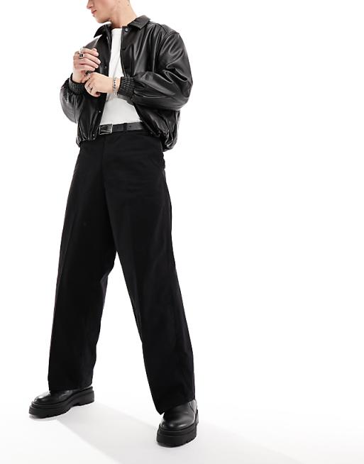 Weekday Astro loose fit wide leg pants in black | ASOS Weekday Astro loose fit wide leg pants in black | ASOS