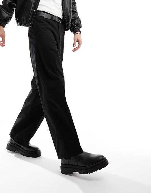 Weekday Astro loose fit wide leg pants in black | ASOS Weekday Astro loose fit wide leg pants in black | ASOS