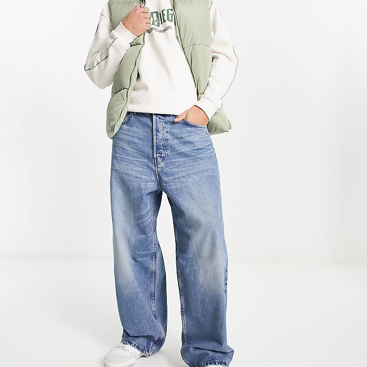 Weekday astro loose straight jeans in seventeen blue | ASOS Weekday astro loose straight jeans in seventeen blue | ASOS