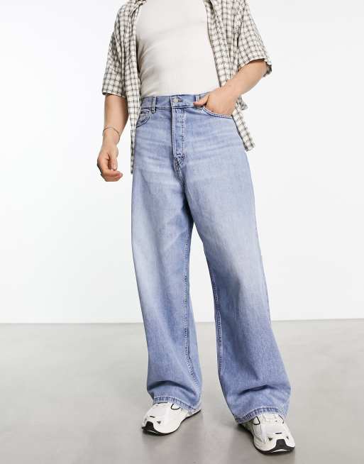 Weekday - Astro - Losvallende jeans met wijde pijpen in zeventien blauw