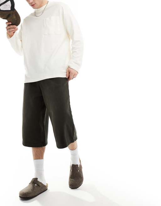 Weekday - Astro - Pantaloncini skater ampi nero slavato, 3 di 5