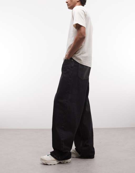 Weekday Astro PU back pocket jeans in washed black, 2 of 5