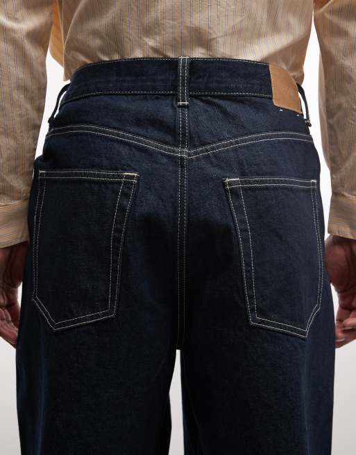 Weekday - Astro - Uniseks baggy jort met lage taille in blauwe spoeling, 5 van 5