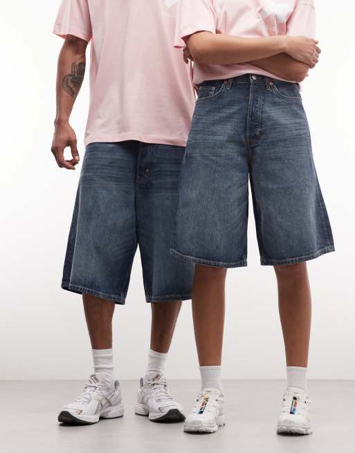 Weekday – Astro – Unisex – Jorts in blassblauer Waschung mit niedrigem Bund und weitem Schnitt, 2 von 4