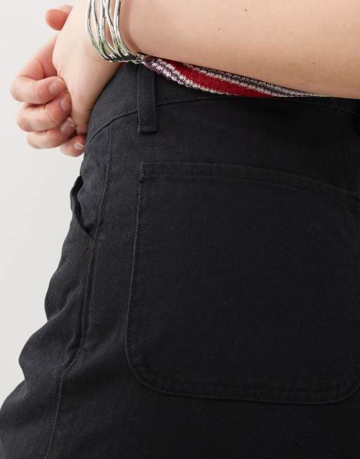 Weekday Astro Unisex linen blend pants in black, 4 of 5