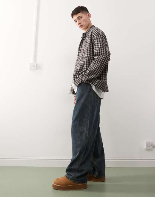 Weekday Astro Unisex low rise loose fit baggy jeans in