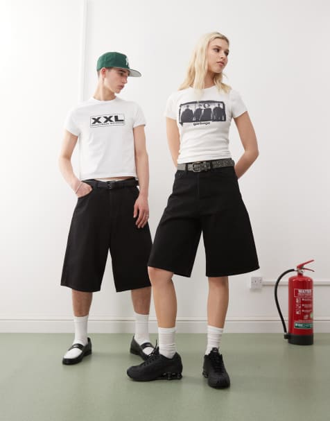 Weekday - Astro - Unisex - Posede denimshorts i sort - view 1