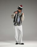 [Weekday] Weekday Astro wide leg trackies in grey melange XL Grey melange