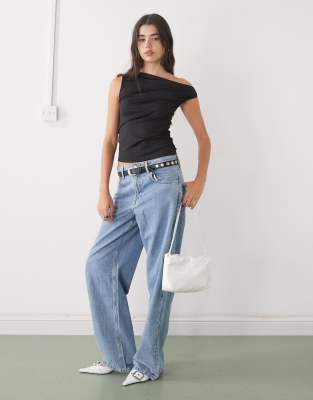 Weekday Asymmetric Shoulder Top In Multi
