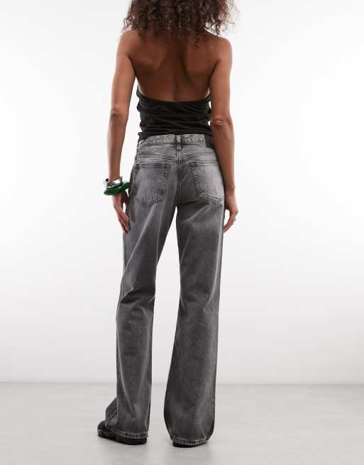 Weekday - Aura - Jean bootcut décontracté à taille basse - Noir délavé, 2 de 5