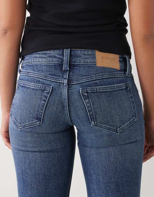 Weekday – Ausgestellte Jeans in gedecktem Blau mit niedrigem Bund und Reißverschluss, 5 von 5