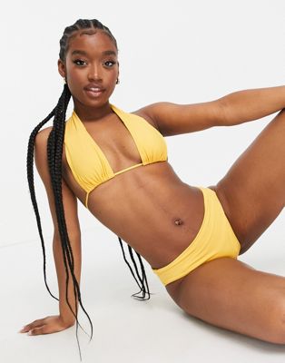 Weekday Ava bikini briefs in yellow - YELLOW - ASOS Price Checker