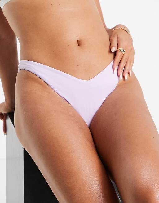 Weekday – Ava – Bikinihose in Flieder mit V-Schnitt - PURPLE