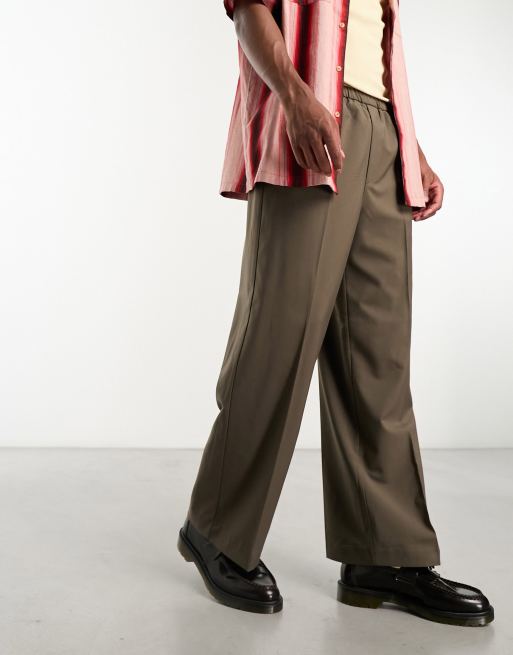 Weekday Axel relaxed pants in brown