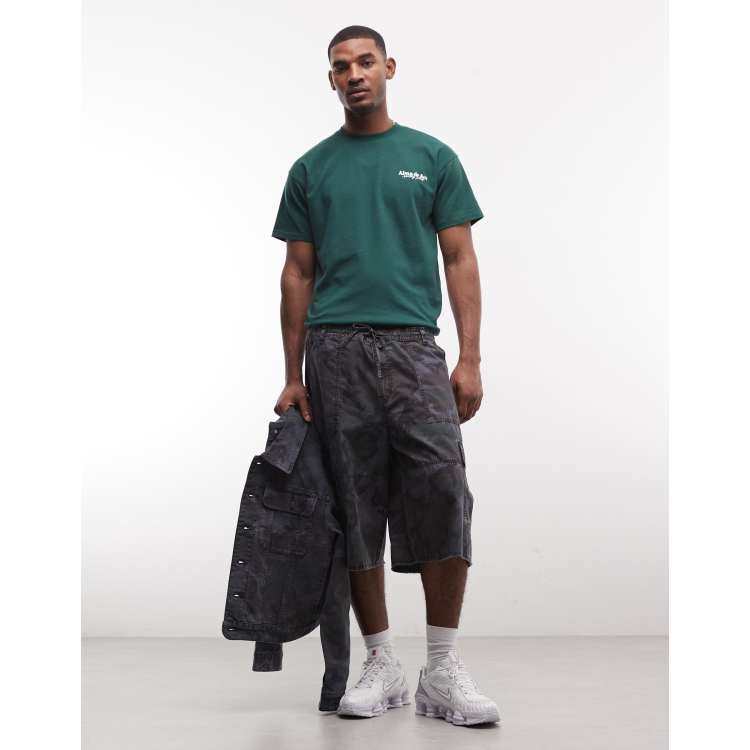 Weekday baggy cargo shorts in navy camo print - part of a set | ASOS