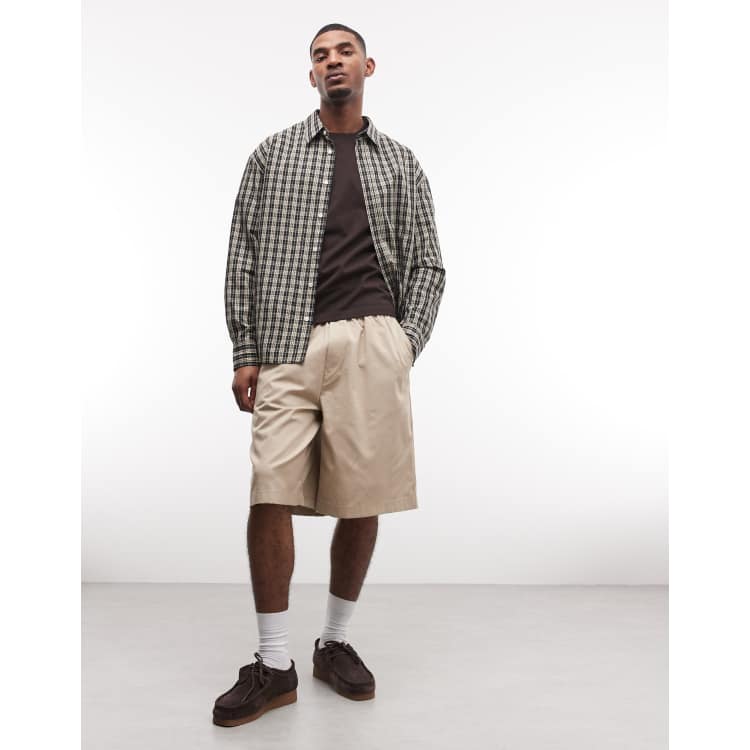 パンツ supply tokyo Baggy Shorts Beige Weekday baggy fit chinos shorts in beige | ASOS