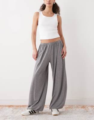 Weekday Balloon Fit Pants In Gray
