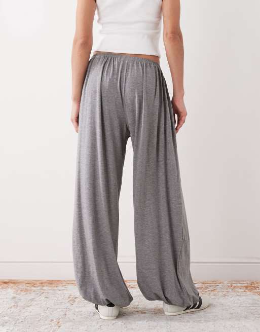 Weekday balloon fit pants in heather gray, 5 of 5