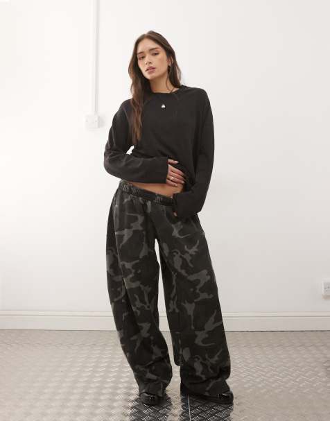Weekday balloon leg oversized joggers in camo print - view 1