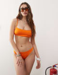 [Weekday] Weekday bandeau bikini top in orange L Orange