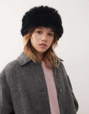 Weekday - Bandeau en fausse fourrure - Noir